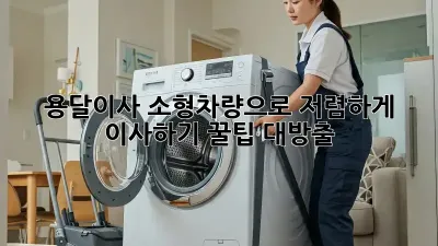 용달이사 소형차량으로 저렴하게 이사하기! 꿀팁 대방출