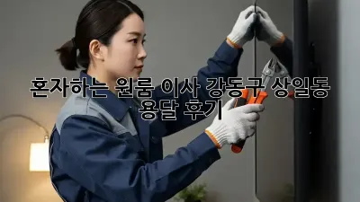 혼자하는 원룸 이사? 강동구 상일동 용달 후기!
